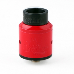 Lostart Goon Style 24mm Rebuildable Dripping Atomizer with Extra Wide Bore Drip Tip- Red