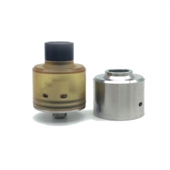 Hadaly Style 316SS Rebuildlable Dripping Atomizer w/ Extra Pei Cap Bottom Feeding RDA by SER - Silver
