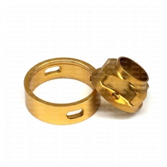 Ulton Replacement Top Cap and Airhole Ring for SQ Emotion Atomizer - Gold