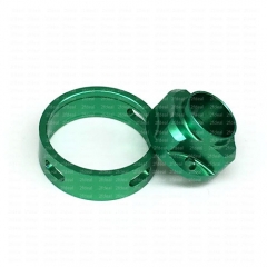 Ulton Replacement Top Cap and Airhole Ring for SQ Emotion Atomizer - Green