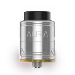 Aura Style 24mm RDA Rebuidlable Dripping Atomizer w/Bottom Feeding Pin - Silver