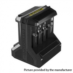 Authentic NITECORE I8 26650/18650 Multi-functional Intelligent Charger 8 Slot (EU Plug) - Black