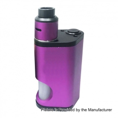 Drip Goon Box Style 24mm Mechanical Squonk Box Mod + Goon 1.5 Style RDA Kit w/8ml Bottle - Purple