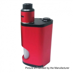 Drip Goon Box Style 24mm Mechanical Squonk Box Mod + Goon 1.5 Style RDA Kit w/8ml Bottle - Red