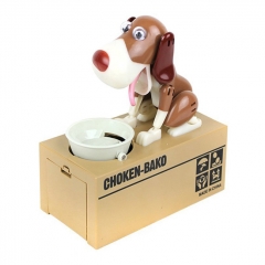 Choken Bako Bank Coin Bank Piggy Bank Robot Dog Toys Novelty Dog ABS 1 Pieces - Brown