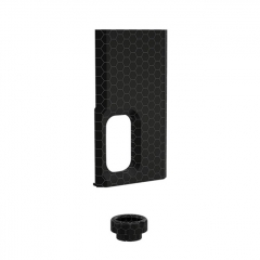 Authentic Wismec Replacement Cover Panel + 810 Drip Tip Kit for Luxotic Squonk Box Mod - Black Honeycomb