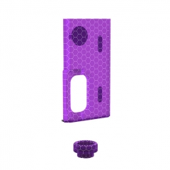 Authentic Wismec Replacement Cover Panel + 810 Drip Tip Kit for Luxotic Squonk Box Mod - Purple Honeycomb