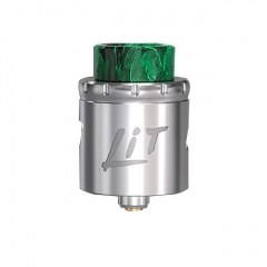 Authentic Vandy Vape Lit 24mm RDA Rebuildable Dripping Atomizer w/ BF Pin - Silver