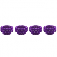 Authentic Wismec Replacement 810 Resin Drip Tip for Tobhino BF RDA / Luxotic BF Kit 11.5mm (4pcs) - Purple Honeycomb