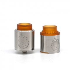 Phobia Style 24mm RDA Rebuildable Dripping Atomizer w/Extra Cap - Silver