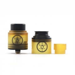 Authentic Advken Breath 24mm RDA Rebuildable Dripping Atomizer w/ BF Pin - Yellow