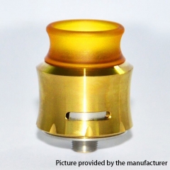 Andromeda Style 304SS 24mm RDA Rebuildable Dripping Atomizer w/BF Pin - Gold