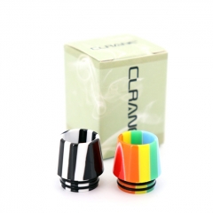 Authentic Clrane Resin 810 Drip Tip 16mm (1pc) - Black White