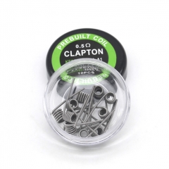 Authentic Pirate Coil Pre-made Clapton Coil Kanthal A1 24GA+32GA 0.5ohm Stainless Steel Coil 3.0mm (10-pack)