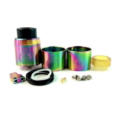 Kindbright Centurion V2 316SS 30mm Style RDA Rebuildable Dripping Atomizer w/ BF Pin - Rainbow
