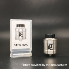 BTFC Style 25mm RDA Rebuildable Dripping Atomizer w/ BF Pin -  Silver