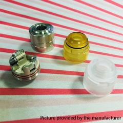 Space5 Style 22mm RDA Rebuildable Dripping Atomizer w/ BF Pin/ PEI Cap/ PC Cap - Silver