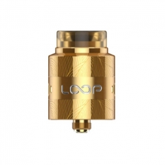 Authentic Loop V1.5 24mm RDA Rebuildable Dripping Atomizer w/ BF Pin - Gold