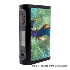 Authentic Asmodus EOS II 180W Touch Screen TC VW Variable Wattage Box Mod Stablized Wood + Aluminum - Green