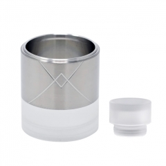 ULTON Replacement Tank + Shield + Drip Tip for VG Extreme RTA 23mm #2- Silver