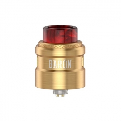 Authentic Geekvape Baron 24mm RDA Rebuildable Dripping Atomizer w/ BF Pin - Gold