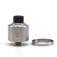 (Ships from Germany)ULTON Strange Style 22mm/24mm 316SS RDA Rebuildable Dripping Atomizer w/BF Pin/Beauty Ring - Silver