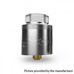 Authentic Acevape Bomb Cat 24mm RDA Rebuildable Dripping Atomizer w/ BF Pin - Silver