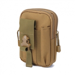 Xmund XD-DY4 5.5 Inch Outdoor EDC Tactical Molle Waist Bag Pack Men Cell Phone Case Wallet Pouch Holder For iphone 8 Xiaomi Camping Hiking - Khaki