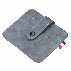 Baellerry Nubuck Leather Card Holder - Blue