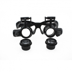 9892GJ Eye Glasses Style 10x/15x/20x/25x Loupe / Magnifier with LED Illumination 4 Magnifier Modes
