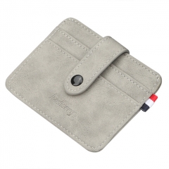 Baellerry Nubuck Leather Card Holder - Gray