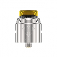 Authentic THC Tauren Solo 24mm RDA Rebuildable Dripping Atomizer w/BF Pin - Silver