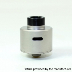 SXK WICK'D WICKD Style 316SS RDA Rebuildable Dripping Atomizer w/ BF Pin 22mm - Satin Silver
