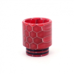 Clrane 810 Replacement Snake Skin Style Resin Drip Tip Long - Red