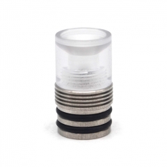 Vazzling Four One Five 415 RTA Replacement 510 Drip Tip 22mm - Translucent + Silver