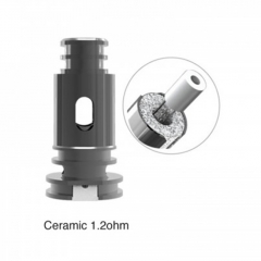 Authentic Bohr Flask Pod System Replacement MTL Ceramic Coil Head 1.2ohm 5pcs - Silver