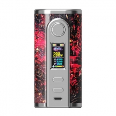 Authentic Ultroner GAEA 200W SS Stabwood TC VW Variable Wattage Box Mod - Red