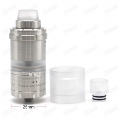 (Ships from Germany)ULTON Kronos 2M 25mm Style 316SS RTA Rebuildable Tank Atomizer - Silver