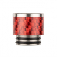 Reewape Replacement Stainless Carbon Fiber 810 Drip Tip AS291 - Red