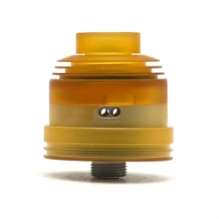 Hussar II Style 316SS 22mm RDA w/BF Pin/24mm Beauty Ring - Yellow