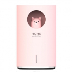900ml Large Capacity Air Humidifier Night Light USB Charging for Home Office Air Purifier Mist Diffuser - Pink