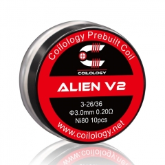 Coilology Alien Version 2 Coil Ni80 3*26/36 Gauge 0.2ohm 3mm - 10pcs