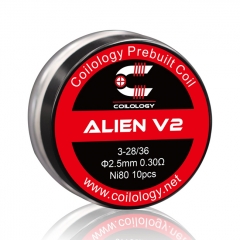 Coilology Alien Version 2 Coil Ni80 3*28/36 Gauge 0.3ohm 2.5mm - 10pcs