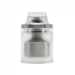 Replacement Top Cap Tank Tube Nano Kit w/ Drip Tip for Taifun Typhoon GT4S GT 4S IV S Style RTA 2.9ml  - Silver + White