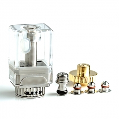 (Ships from Germany)ULTON DOTSHELL Style Rebuildable Tank w/ Extra DOTSHELL/VAPESHELL MTL Pins for DOTAIO Mod - Silver