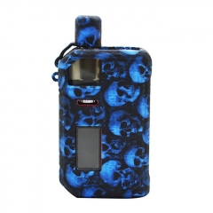 Silicone Protective Case for Smok Fetch Pro Pod w/Lanyard - Blue Skull