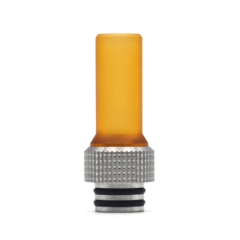 Authentic Auguse CG V2 510 Drip Tip for RBA / RTA / RDA Vape Atomizer - Yellow + Silver μ