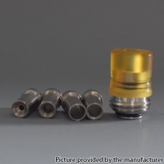 Mission Tips Whistle v2 Style Drip Tip Mouthpiece + Base for SXK BB Billet Box Mod - Brown