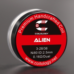 Authentic Coilology Ni80 Alien Prebuilt Coil 3*28/36 AWG 0.16ohm
