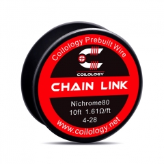 Authentic Coilology NI80 Chain Link 4-28 AWG Prebuilt Spool Wire 10 Feet - 1.61ohm